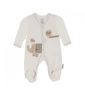 سرهمی جوراب دار طرح فیل کرم برند Organix