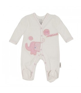 سرهمی جوراب دار طرح فیل صورتی برند Organix