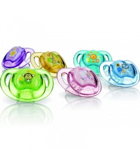 پستانک سيليكون رنگي (6 تا 18 ماه) Nuby