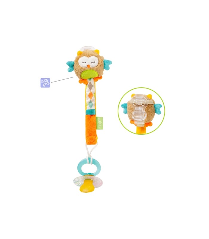 زنجیر پستانک-بند پستانک بیبی فن طرح جغد BabyFehn Pacifier Holder Owl-فروشگاه کودکو