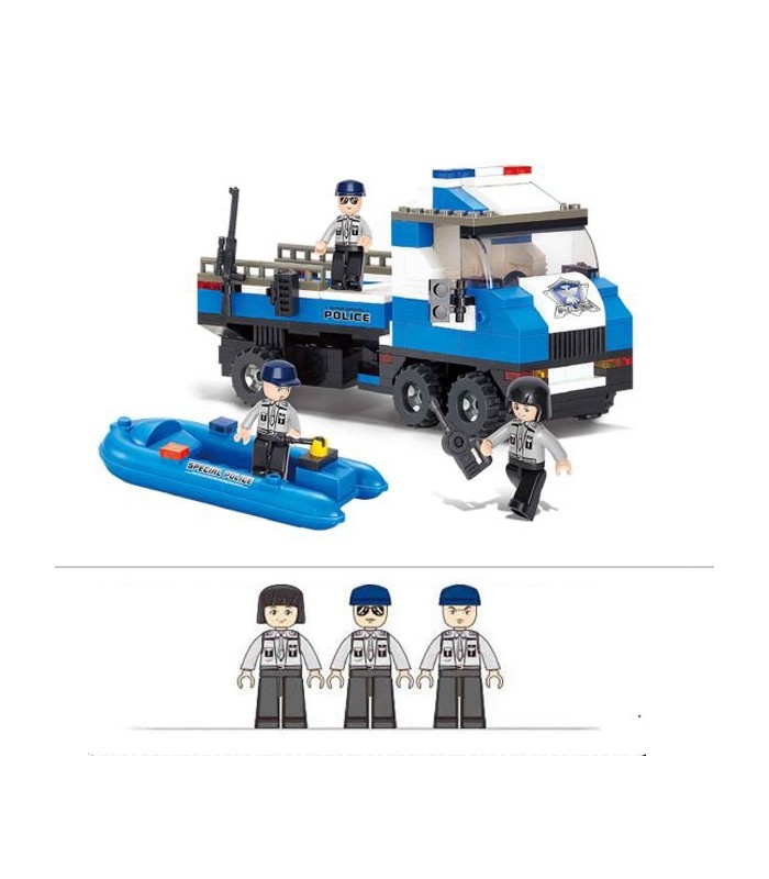 اسباب‌ بازی ساختنی کودک-اسباب بازی ساختنی مدل پلیس دریایی برند Sluban-فروشگاه کودکو
