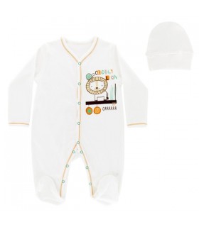 سرهمی جوراب دار طرح شیر و کلاه برند Organix