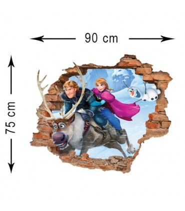 استیکر دیواری با طرح فروزن 1 Zhivar