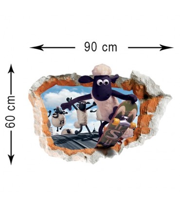 استیکر دیواری با طرح بره ناقلا Zhivar