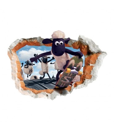 استیکر دیواری با طرح بره ناقلا Zhivar