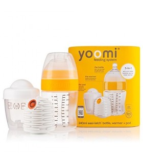 ست شیشه شیر طلقی 240 میل به همراه گرم کننده و محافظ برند Yoomi