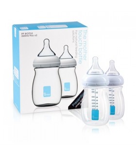 ست 2 عددی شیشه شیر طلقی 260 میل برند Umee