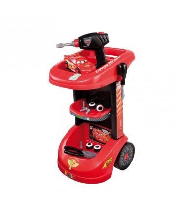 چرخ دستی بسيار مقاوم تعمير ماشين با بيش از 20 قطعه جانبی Smoby