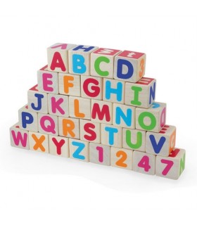 بلوک های انگلیسی پین تویز Pintoys Alphabet Blocks in Wooden Box