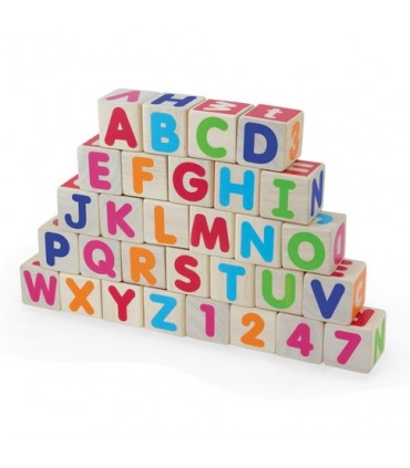 بلوک الفبای انگلیسی پین تویز  Pintoy ALPHABET BLOCKS IN WOODEN BOX