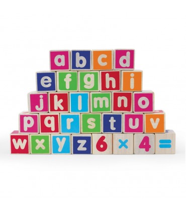 بلوک الفبای انگلیسی پین تویز  Pintoy ALPHABET BLOCKS IN WOODEN BOX