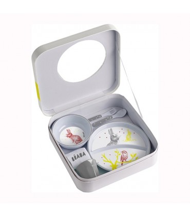 ست غذاخوری کادویی طرح خرگوش ب آ با Beaba Gift Meal Set