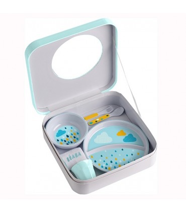 ست غذاخوری کادویی طرح رنگین کمان ب آ با Beaba Gift Meal Set