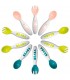 ست قاشق و چنگال (10 عددی) ب آ با Beaba 10-piece ergonomic 2nd age cutlery set