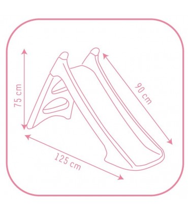 سرسره سبز و قھوه اي جداشدنی90cm باقابليت اتصال شلنگ Smoby POOH
