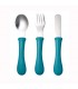 ست 3 عددی قاشق و چنگال و کارد ب آ با Beaba 3-piece stainless steel cutlery set