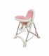 صندلی غذا چند حالته مک بیبی صورتی- سفید با تشک دوبل MACBABY HIGHCHAIR