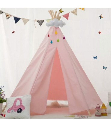 چادر بادی کودک صورتی Love Tree Canvas Teepee