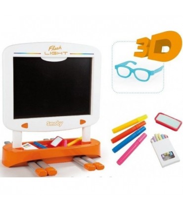 تخته وایت برد سه بعدی اسموبی Smoby Easel with Luminescent Effect