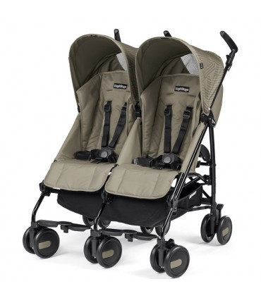 کالسکه دوقلو رنگ بژ پگ پرگو Peg Perego Pliko Mini Twin