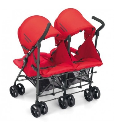 کالسکه دوقلوی عصایی برند کم Cam Twin Flip Red