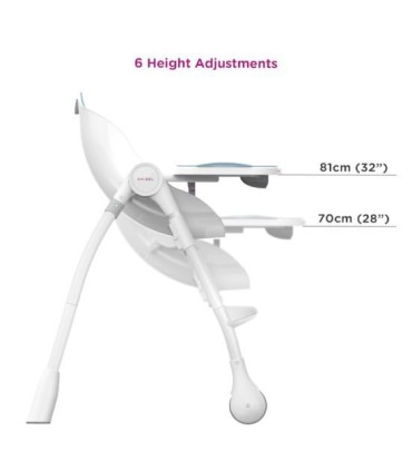 صندلی غذای کودک اوریبل رنگ آبی Oribel Cocoon High Chair Blue Raspberry Marshmallow