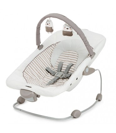 تخت و پارک فول با گهواره ویبره دار جویی Joie Excursion Change & Bounce Tan Stripe