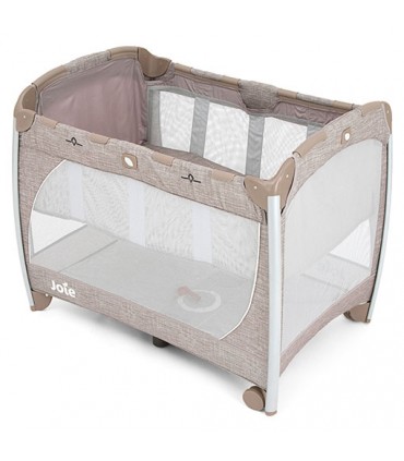 تخت و پارک فول با گهواره ویبره دار جویی Joie Excursion Change & Bounce Tan Stripe
