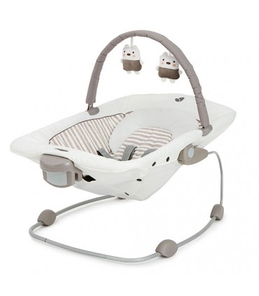 تخت و پارک فول با گهواره ویبره دار جویی Joie Excursion Change & Bounce Tan Stripe