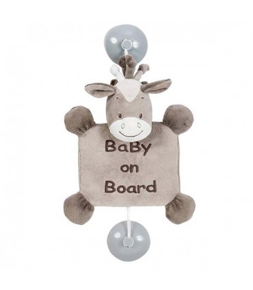 آویز هشدار کودک در ماشین اسب قهوه ای ناتو Nattou Baby on board Noa the horse