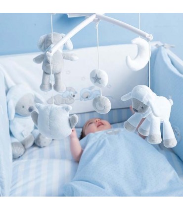 آویز تخت موزیکال گوسفند و سگ ناتو Nattou Mobile