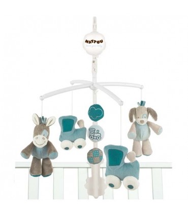 آویز تخت موزیکال الاغ و سگ ناتو Nattou Mobile