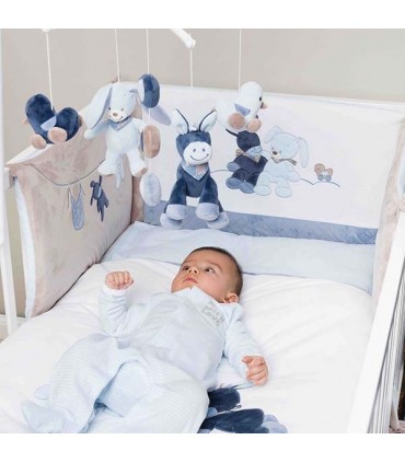 آویز تخت موزیکال خرگوش و الاغ ناتو Nattou Mobile