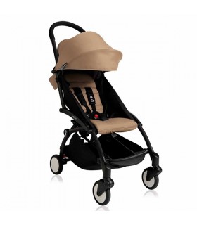 کالسکه یویو بیبی زن فریم مشکی با کیت پارچه کرم Babyzen Yoyo+ Pushchair