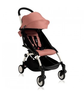 کالسکه یویو بیبی زن فریم سفید با کیت پارچه نارنجی Babyzen Yoyo+ Pushchair Ginger