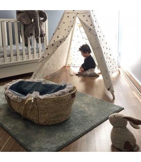 گهواره ي حصيري دست بافت