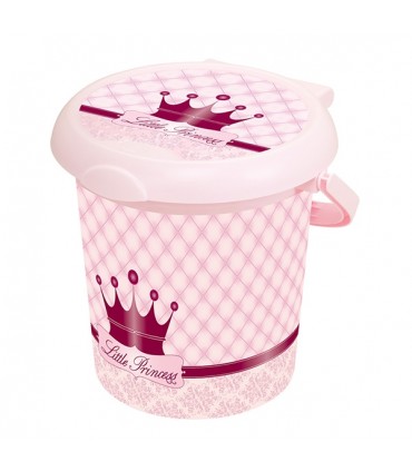 سطل صورتی طرح پرنسس Rotho StyLe Nappy Pail Little Princess