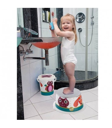 پله صورتی طرح پرنسس Rotho StyLe Step Stool Little Princess