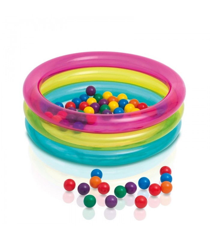 استخر بادی و اسباب بازی شنا-استخر توپ کودک گرد Intex Classic 3-Ring Baby Ball Pit Pool-فروشگاه کودکو