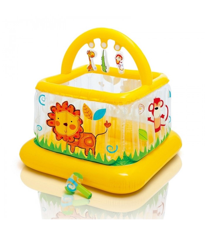 تشک و پارک بازی نوزاد و کودک (پلی جیم نوزاد)-گهواره کودک مربع Intex-فروشگاه کودکو