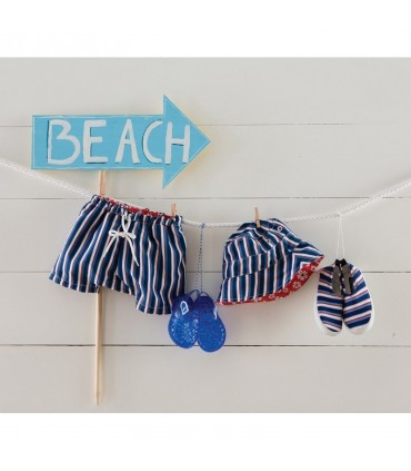 مایو شورتی پسرانه محافظ دار طرح ملوانی (3 تا 6 ماه) Archimede Marin Boxer Double Protection