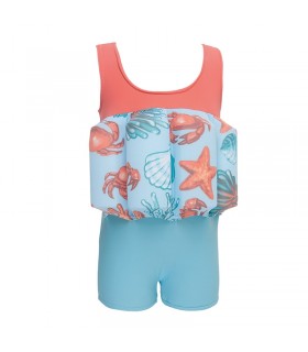 مایو پسرانه با جلیقه شنا طرح خرچنگ (2 سال) Archimede Crab Bouee