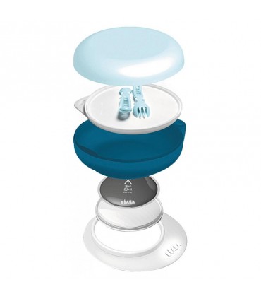 ست بشقاب رنگ بنفش ب آ با Beaba Set of Ellipse evolutive plates