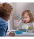 قاشق ارگونومیک کودک رده سنی1 Beaba First Stage Silicone Spoon Blue