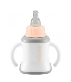 لیوان سه کاره Beaba 3-in-1 Evolutive Training Cup Nude