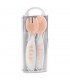 ست 2 عددی قاشق چنگال رده سنی2 Beaba 2nd Stage Ergonomic Baby Cutlery Nude