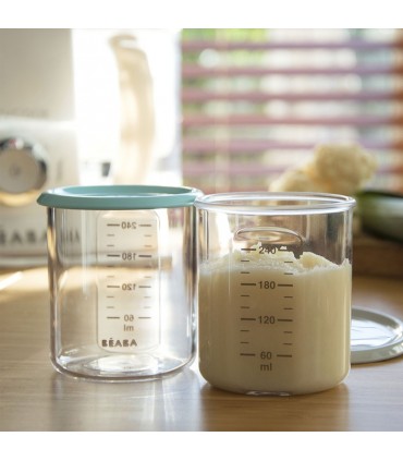 ظرف نگهدارنده مدرج 240 میلی لیتر Beaba Maxi Portion 240 ml Tritan Blue