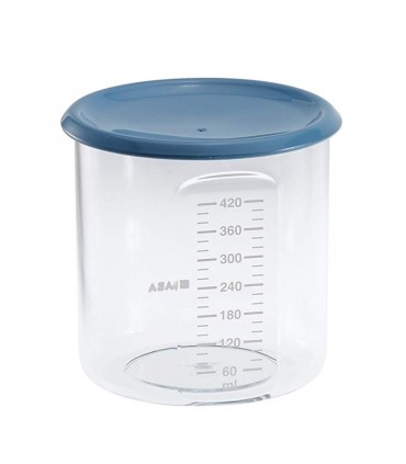 ظرف نگهدارنده مدرج 420 میلی لیتر Beaba Maxi + Portion 420 ml Tritan Blue