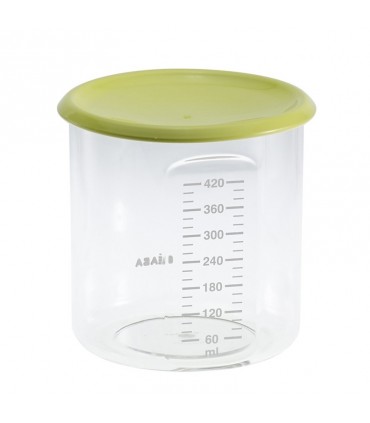 ظرف نگهدارنده مدرج 420 میلی لیتر Beaba Maxi + Portion 420 ml Tritan Neon