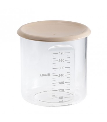 ظرف نگهدارنده مدرج 420 میلی لیتر Beaba Maxi + Portion 420 ml Tritan Neon